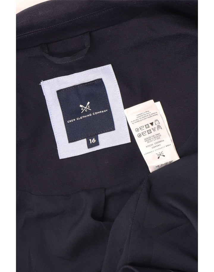 Crew Clothing Женский пиджак на 2 пуговицах, Великобритания, 16, большой темно-синий, вискоза