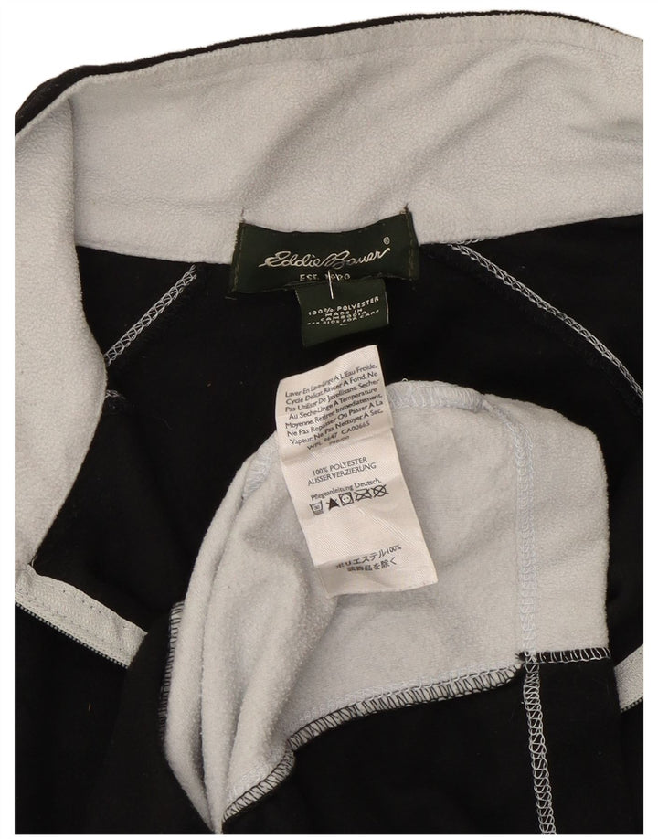 Мужской флисовый джемпер Eddie Bauer с воротником на молнии, большой черный, полиэстер с цветными блоками