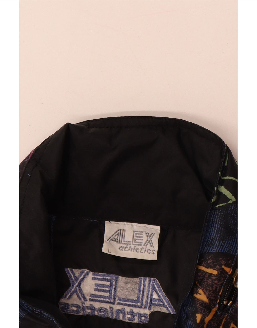 Мужская куртка-анорак ALEX ATHLETICS UK 40, большой синий полиамид с геометрическим рисунком