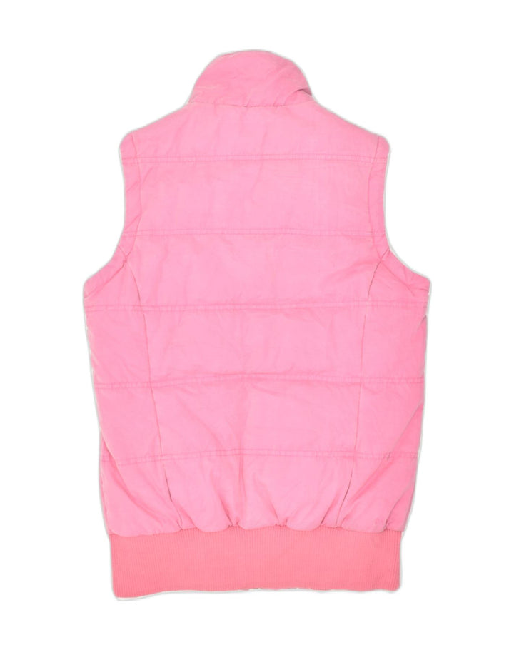 FAT FACE Womens Padded Gilet UK 8 Small Pink Cotton | Vintage | Thrift | Second-Hand | Used Clothing | Messina Hembry 