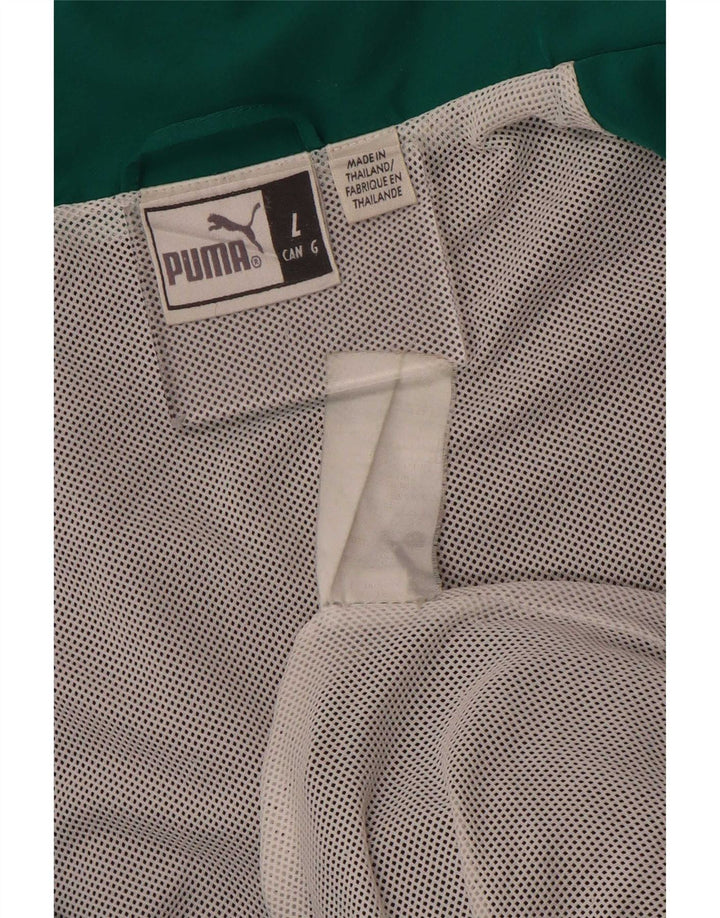 Мужская спортивная куртка с графическим рисунком Puma, большая коричневая полиэстер с цветными блоками