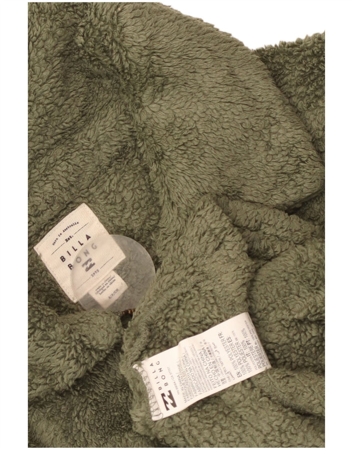 Женская флисовая куртка Billabong большого размера UK 10, маленький зеленый полиэстер