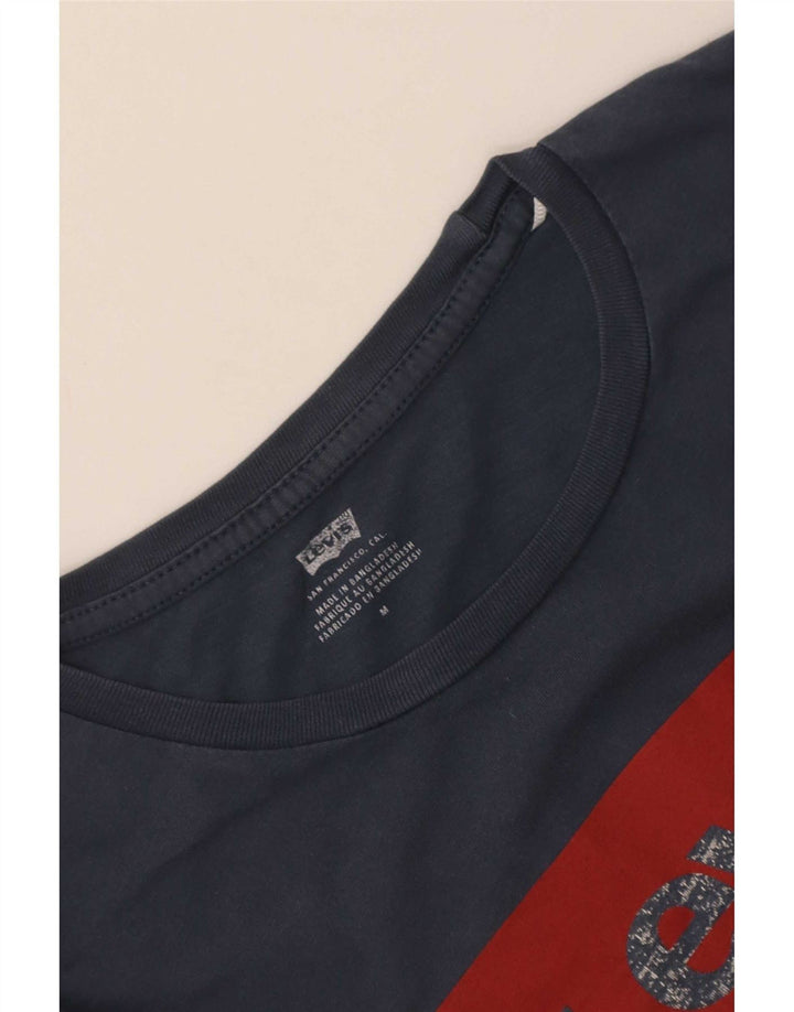 Женская футболка с рисунком Levi's Top UK 12 Medium Navy Blue