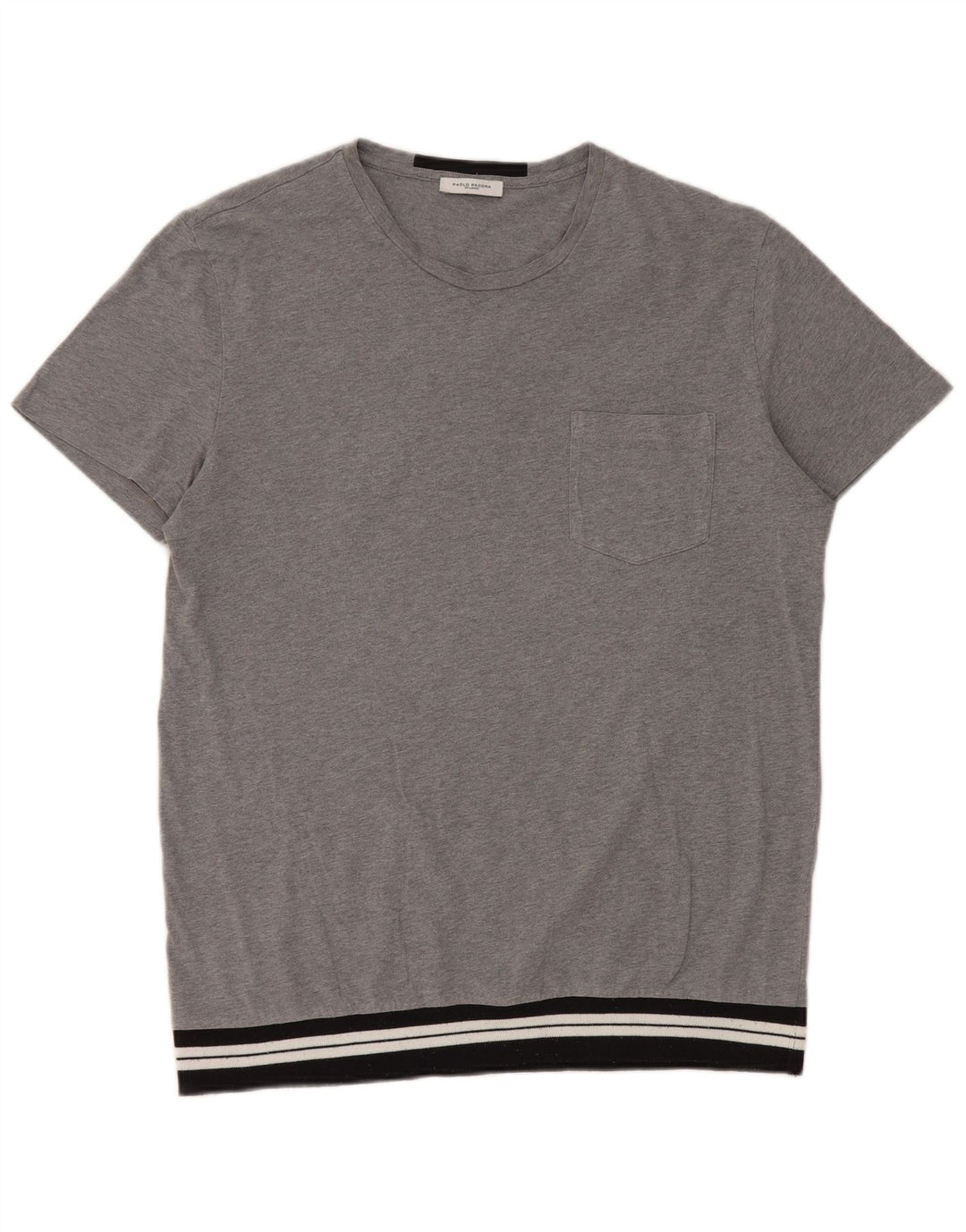 Paolo Pecora Мужская футболка Top Medium Grey Colourblock