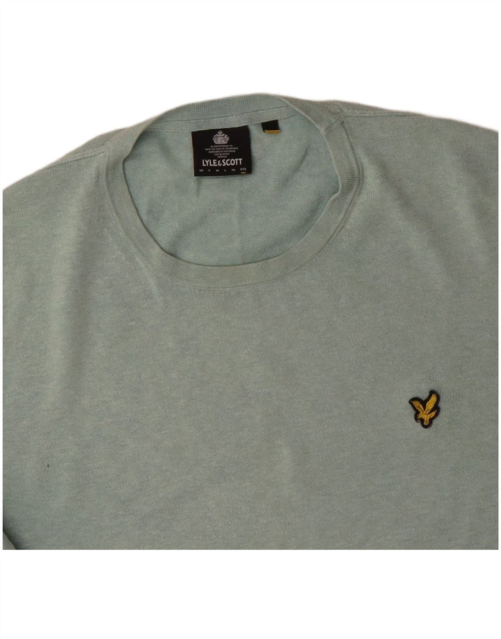 Мужской джемпер с круглым вырезом LYLE & SCOTT 2XL, зеленый хлопок