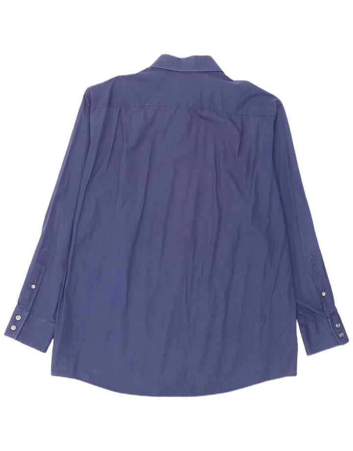 Мужская рубашка Calvin Klein, размер 17 XL, синяя, хлопок