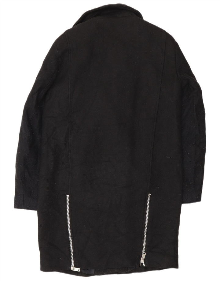 Женское пальто Zara UK 14, среднее, черное, шерстяное