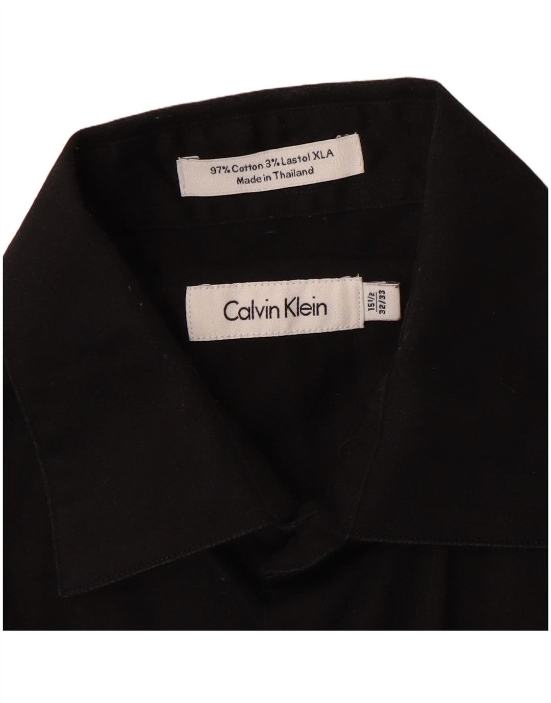 Мужская рубашка Calvin Klein, размер 15 1/2, средний черный хлопок