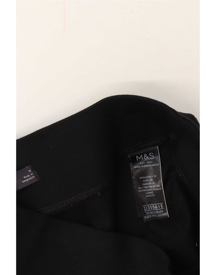 Женские леггинсы Marks & Spencer UK 10, маленькие, черные, вискоза