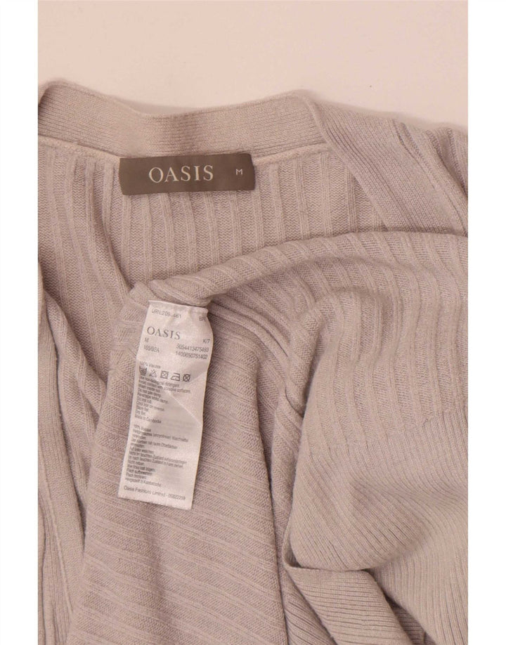 Женский открытый кардиган Oasis, Великобритания 12, средний серый вискоза