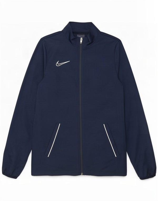 Мужская спортивная куртка Nike Dri Fit, маленькая темно-синяя полиэстеровая куртка