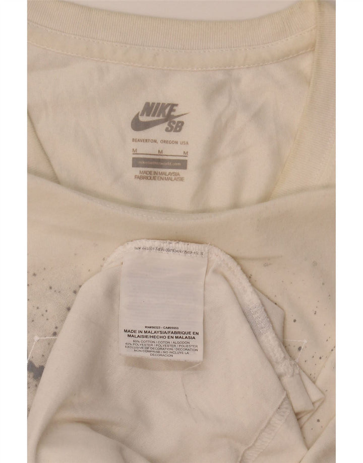 Мужская футболка Nike Dri Fit с графическим рисунком, средний белый хлопковый топ
