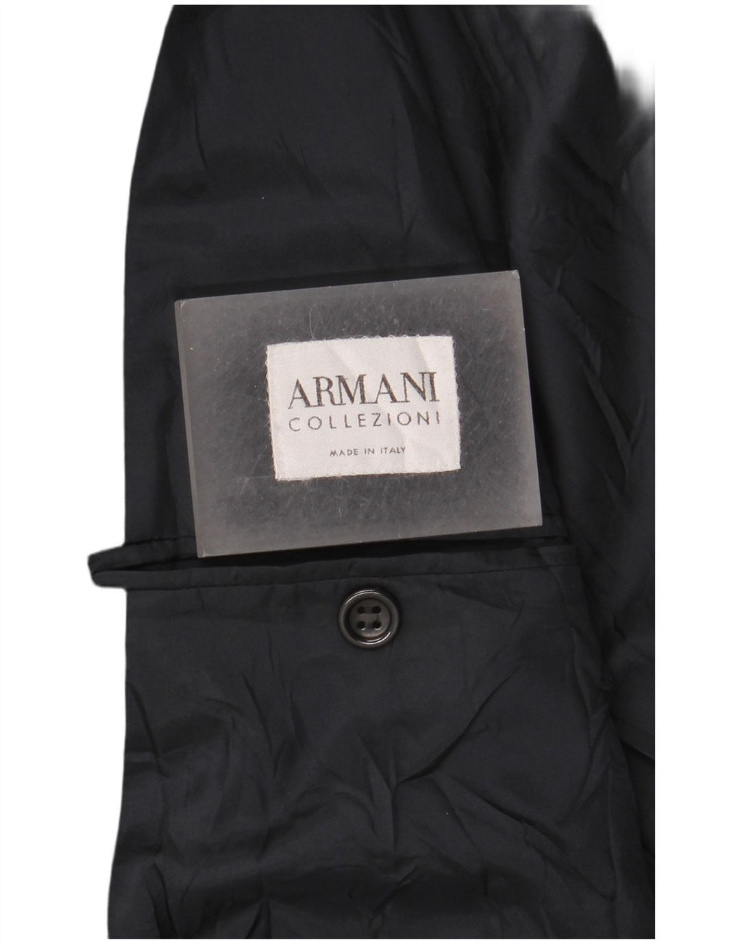 Armani Collezioni Мужской пиджак на 3 пуговицах IT 52 XL Темно-синий из вискозы