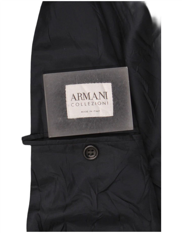 Armani Collezioni Мужской пиджак на 3 пуговицах IT 52 XL Темно-синий из вискозы