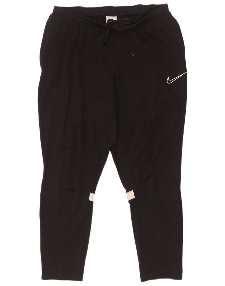 Мужские спортивные брюки Nike Dri Fit 2XL, черные, полиэстер с цветными блоками
