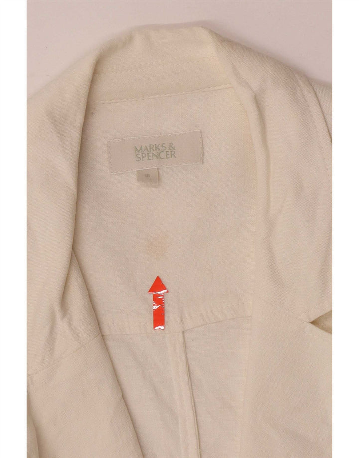 Женский пиджак на 1 пуговице Marks & Spencer UK 18 XL Белый