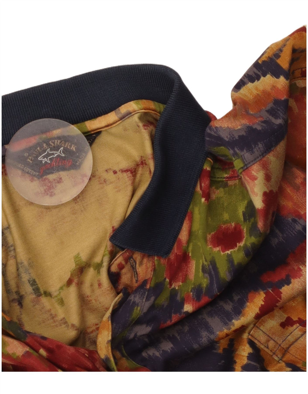 Мужская рубашка-поло Paul & Shark, большая разноцветная хлопковая рубашка с цветочным принтом