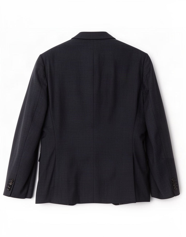 Мужской пиджак Hugo Boss с 2 пуговицами, Великобритания 52 XL, темно-синий, шерстяной в клетку