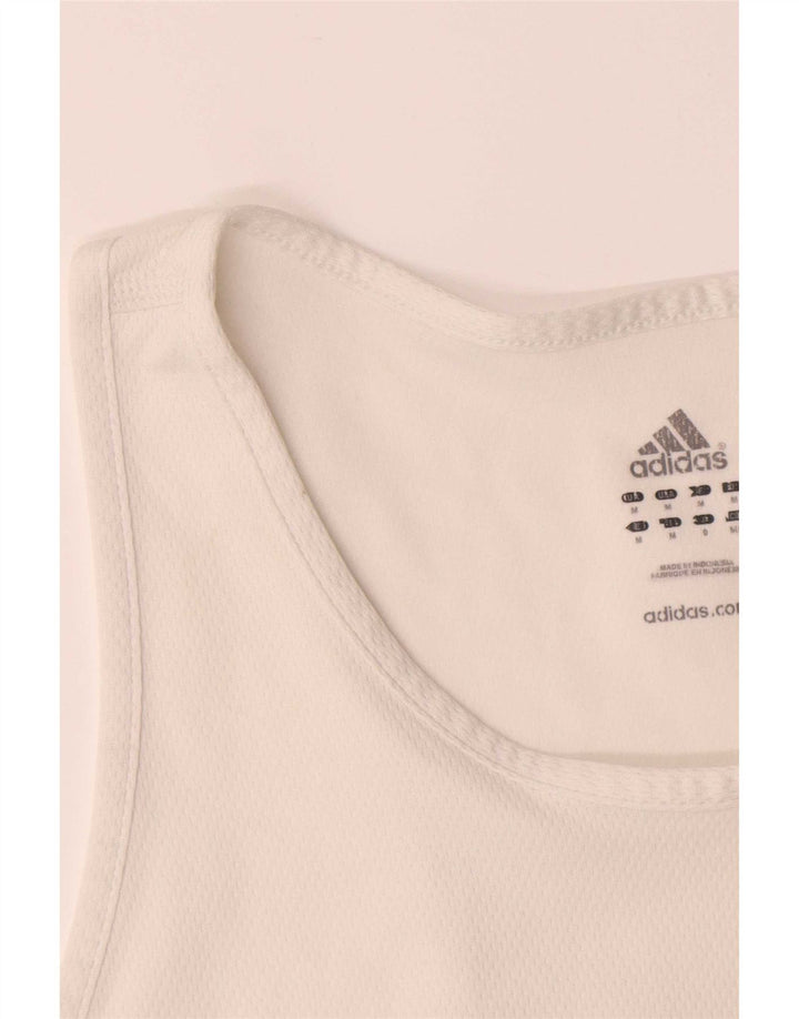 Мужской жилет Adidas Climalite, средний белый полиэстер