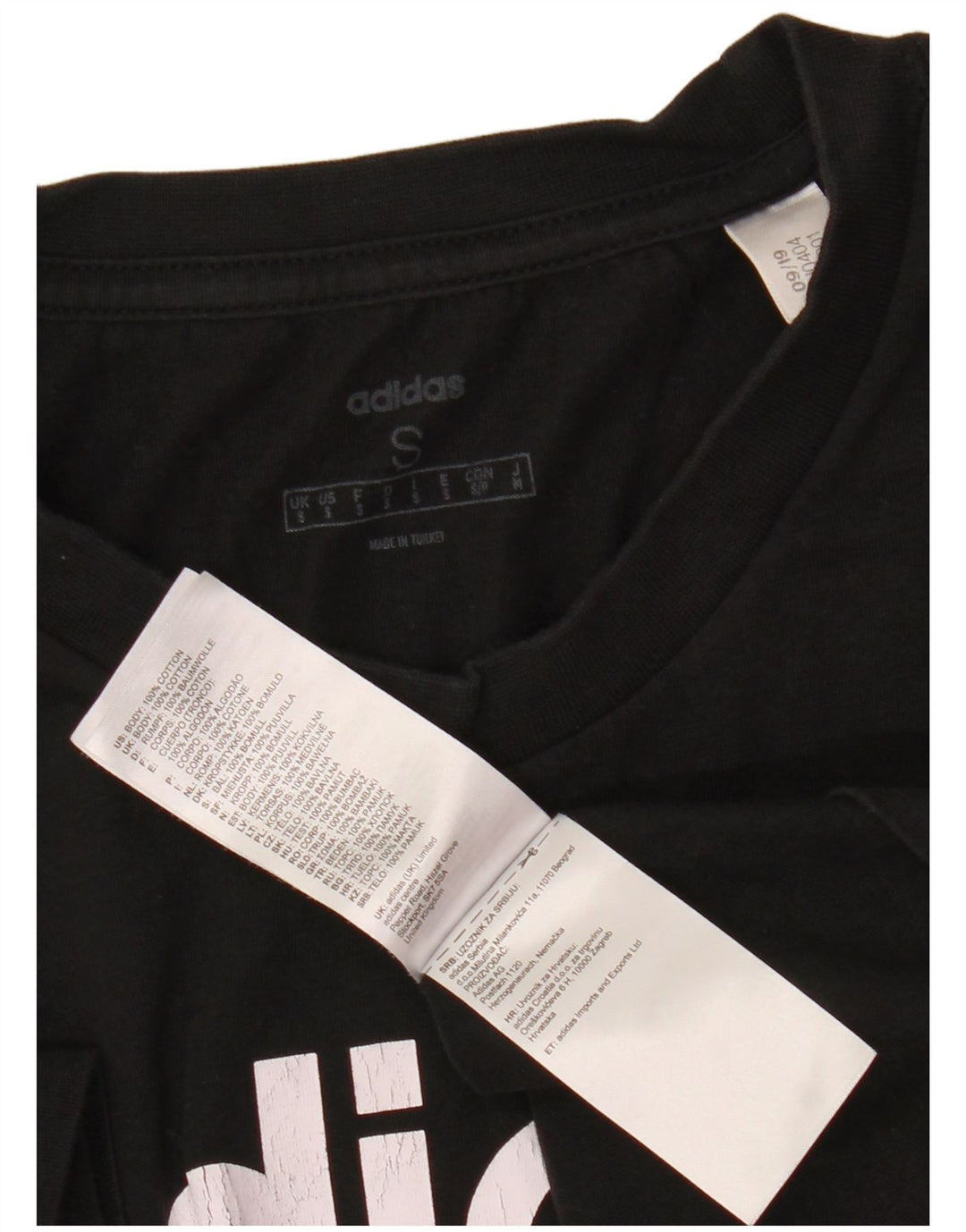 Мужская футболка ADIDAS с рисунком, маленький черный хлопок