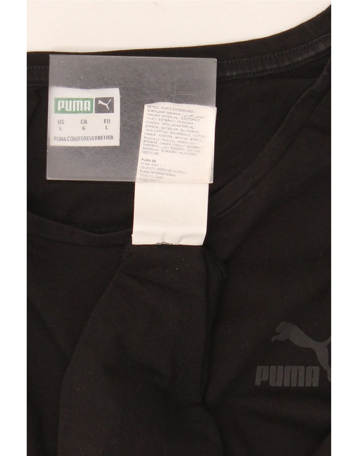 Мужская футболка Puma, большой черный хлопок