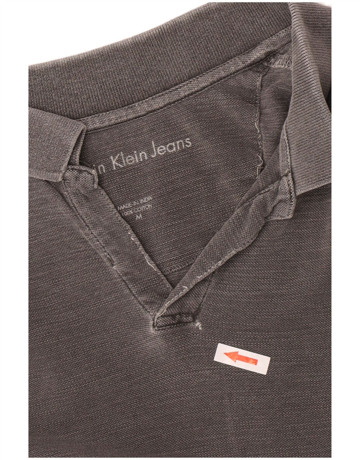 Мужская рубашка-поло Calvin Klein Jeans среднего серого цвета, хлопок