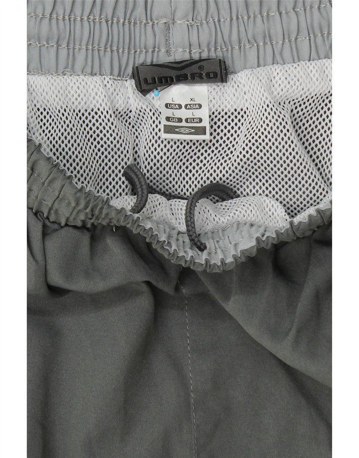 UMBRO Мужские спортивные шорты с рисунком, большие серые, полиэстер