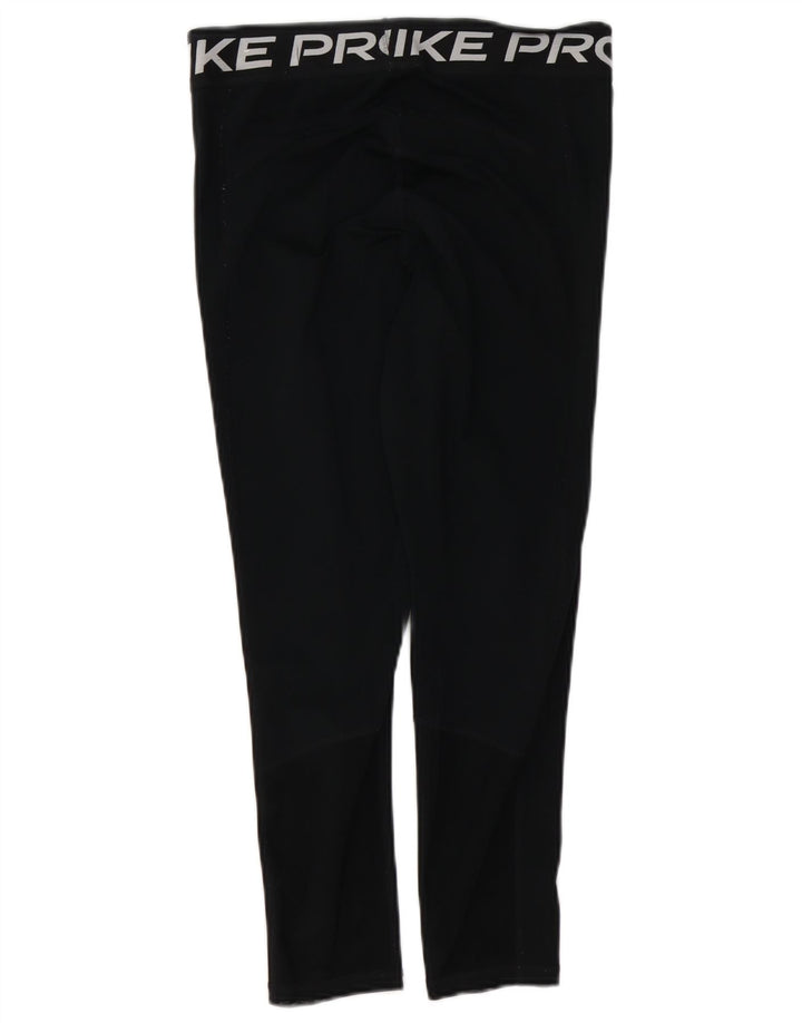 Женские леггинсы с рисунком NIKE Dri Fit UK 12, средний черный полиэстер