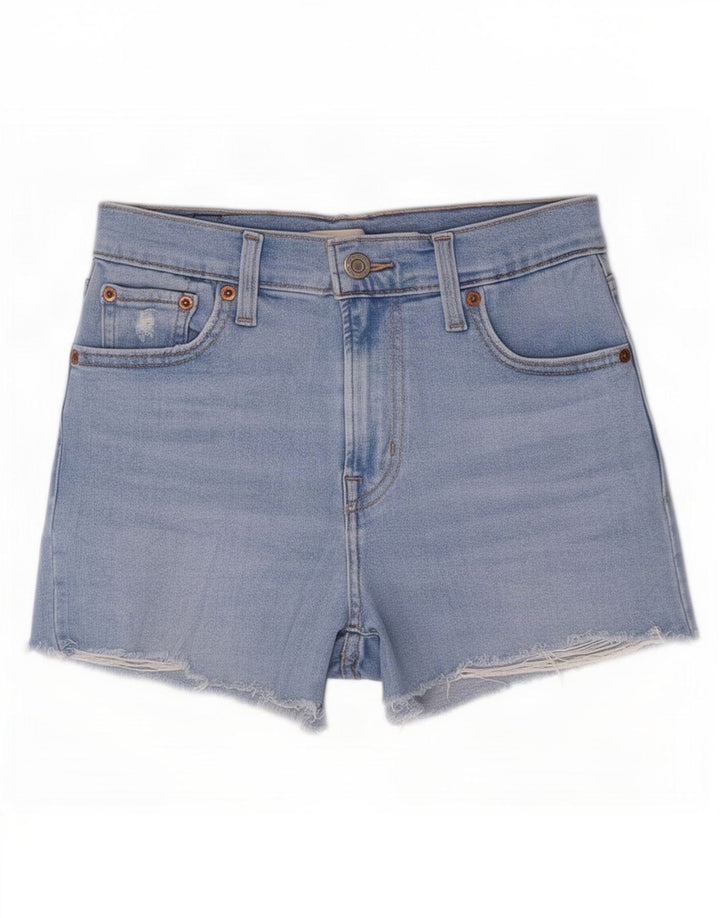Женские джинсовые шорты Levi's с потертостями, маленькие, синие, хлопок, W26