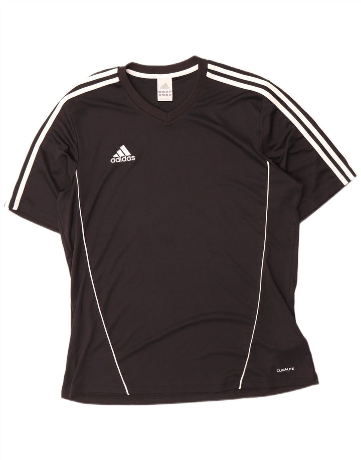 Мужская футболка Adidas Climalite, большой черный полиэстер