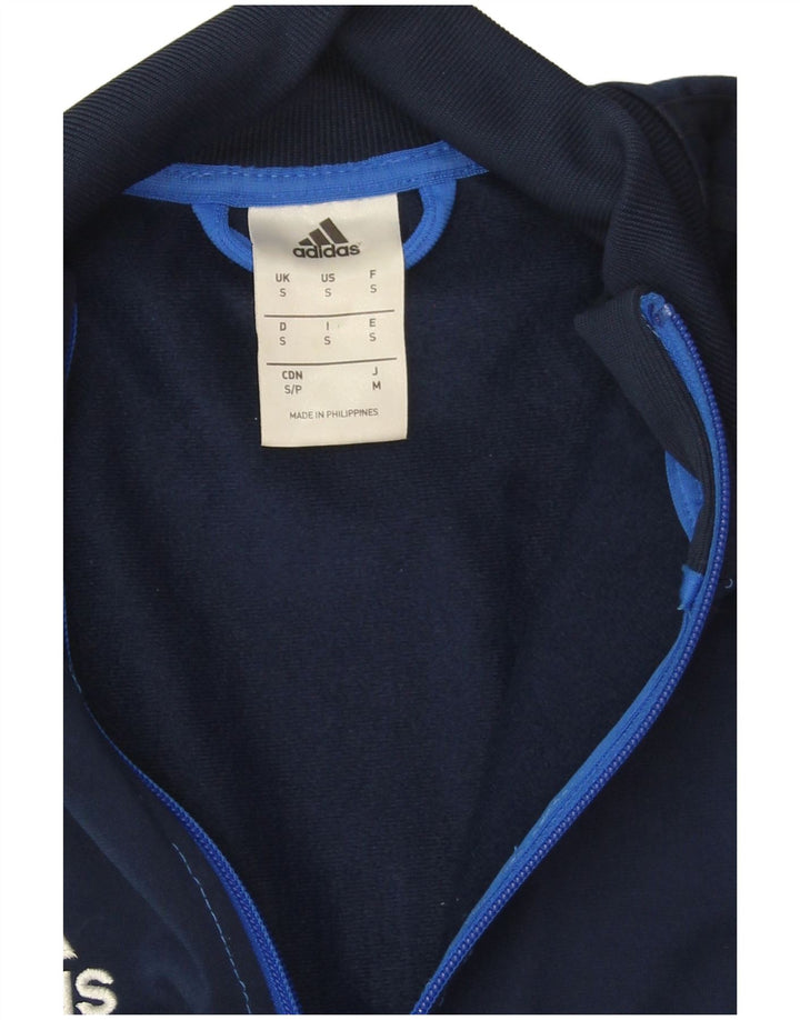 Мужской спортивный костюм Adidas, верхняя куртка, маленький темно-синий, полиэстер с цветными блоками