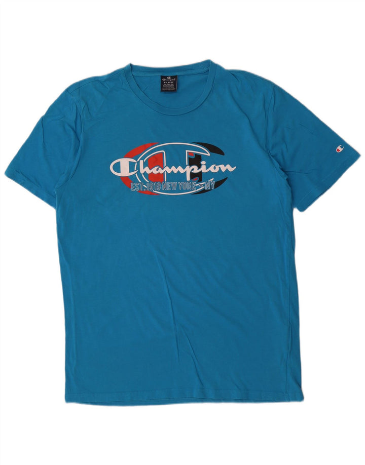 Мужская футболка с рисунком Champion Top XL, синяя