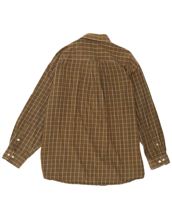 Мужская рубашка Orvis 2XL, цвет хаки, хлопок в клетку