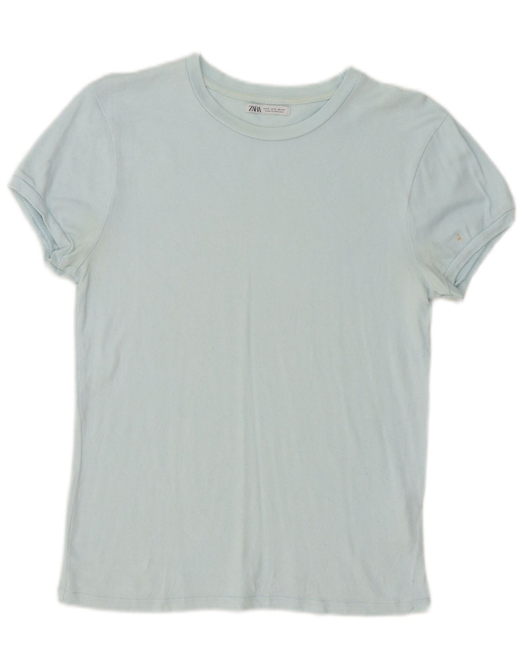 Женская футболка Zara Top UK 10, маленькая, синяя, вискоза