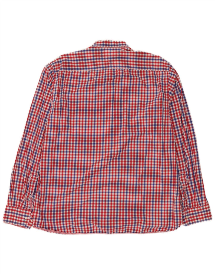 Мужская рубашка на заказ Tommy Hilfiger XL из хлопка в красную клетку