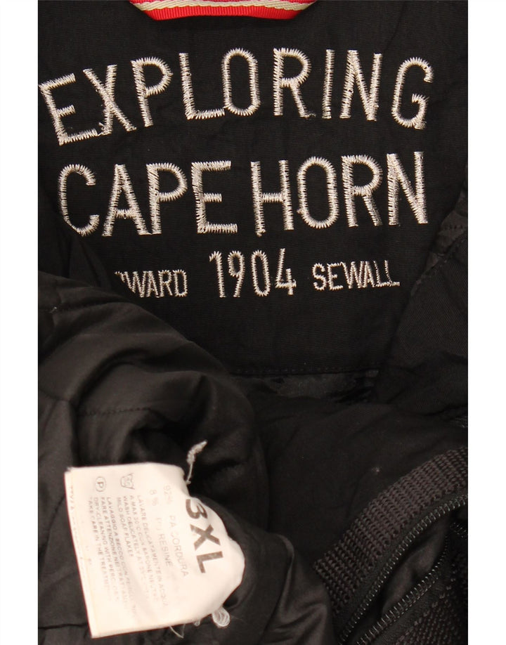 CAPE HORN Mens Windbreaker Jacket UK 46 3XL Black