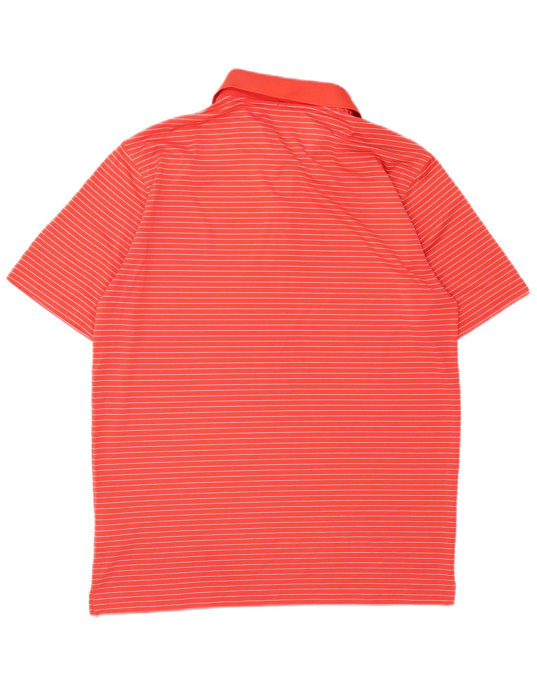 Мужская рубашка-поло Nike Dri Fit из полиэстера в красную полоску среднего размера