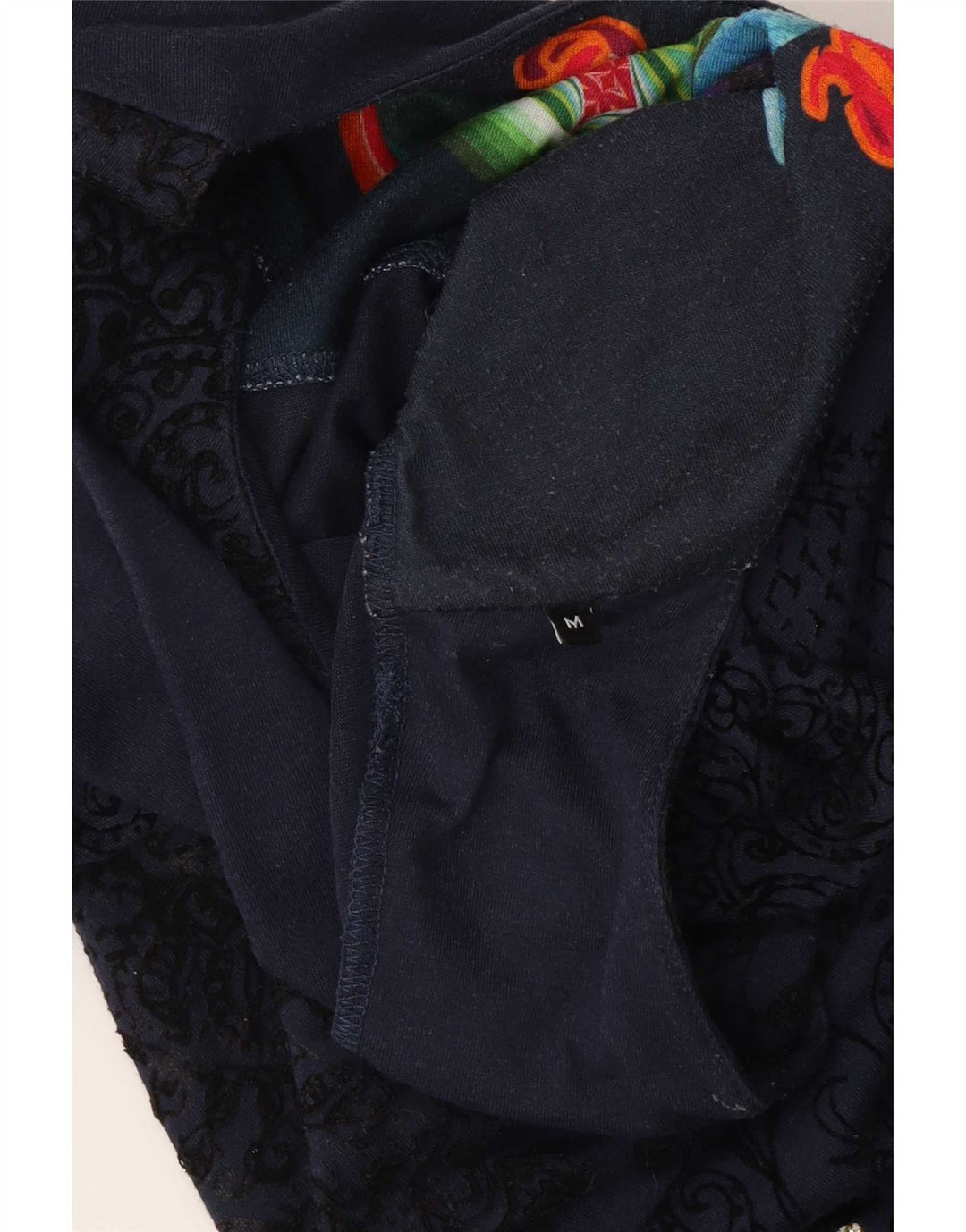 Женское платье прямого кроя Desigual с длинным рукавом и цветочным принтом среднего размера из вискозы
