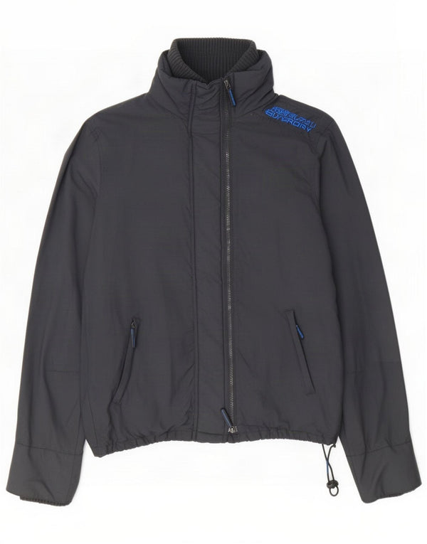 Мужская дождевик Superdry UK 40, большой темно-синий, нейлон