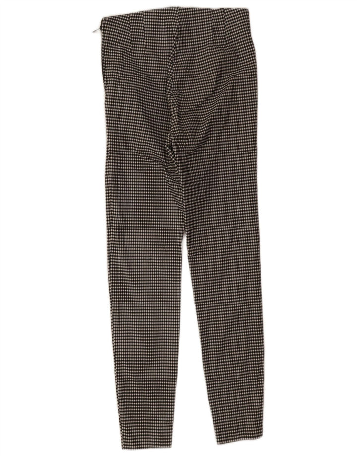 Женские леггинсы Zara UK 12, средние, черные в клетку