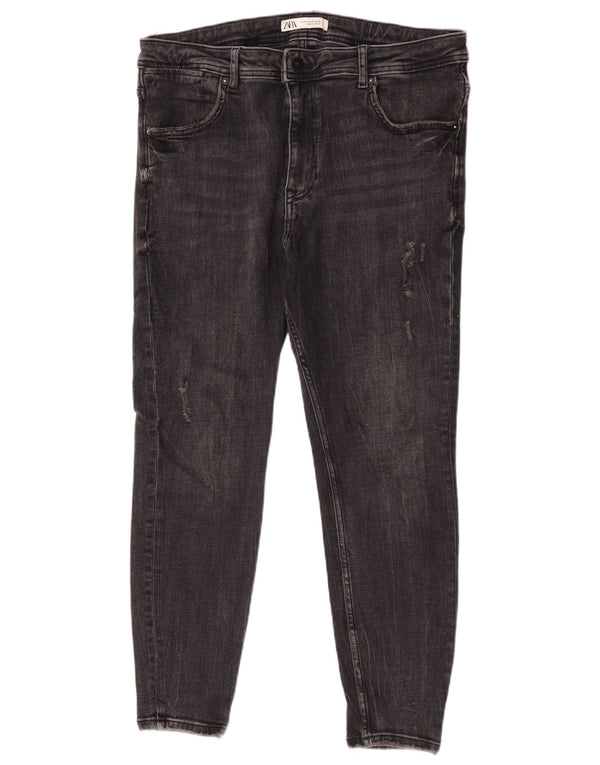 Женские джинсы скинни Zara EU 46 XL W36 L26 Серые