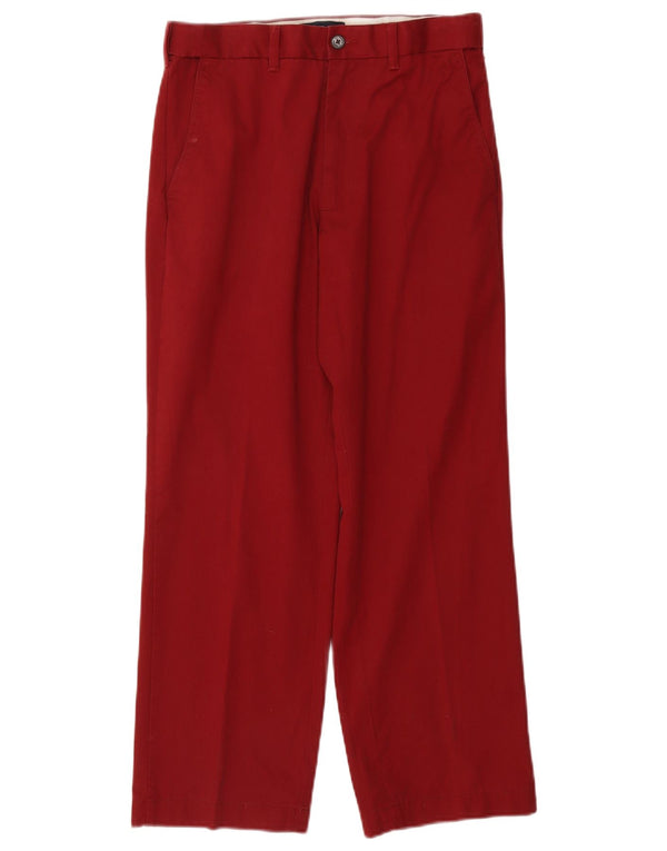 Мужские прямые брюки чинос Marks & Spencer Blue Harbour W30 L31 бордовые