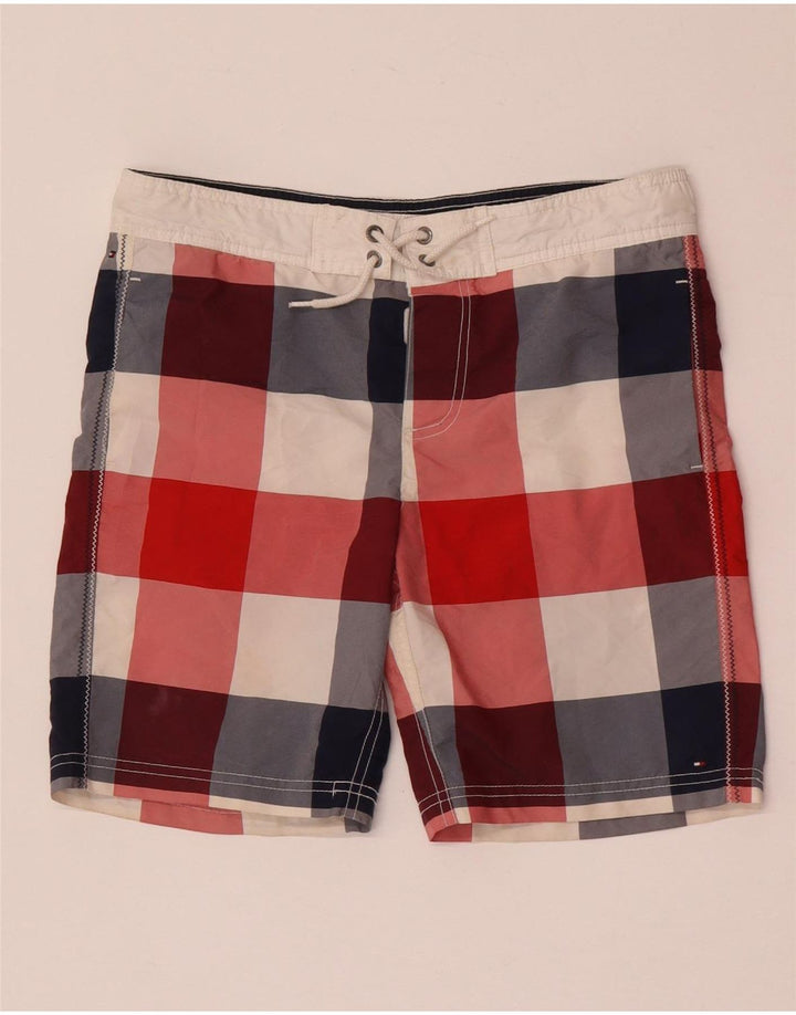 Шорты для плавания Tommy Hilfiger для мальчиков 13–14 лет, разноцветная клетка