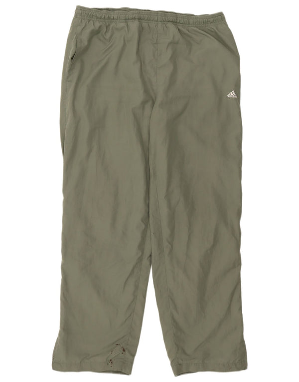Adidas Mens Tracksuit Trousers UK 44/46 Large Khaki Polyester