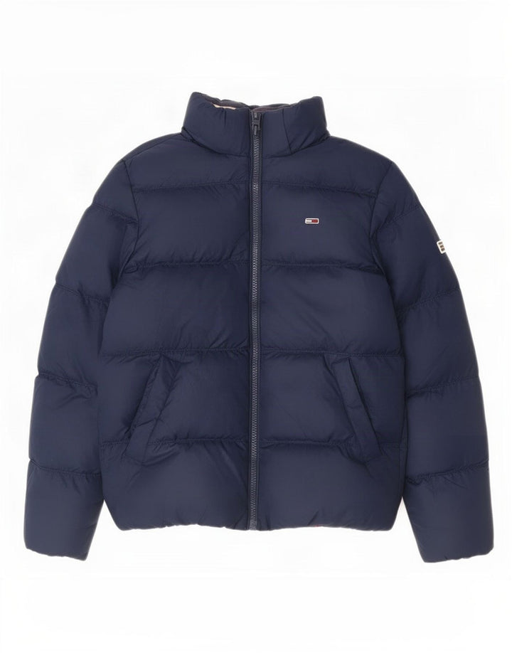 Мужская стеганая куртка Tommy Hilfiger UK 36, маленький темно-синий полиэстер