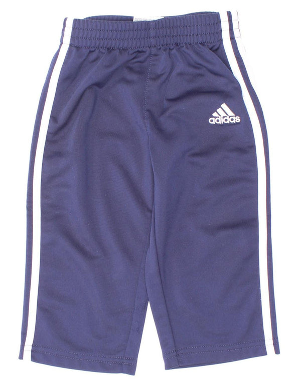Спортивные брюки Adidas для маленьких мальчиков 9-12 месяцев, темно-синий, полиэстер