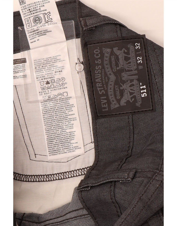 Мужские джинсы LEVI'S 511 Slim W32 L32 Темно-синие, хлопок