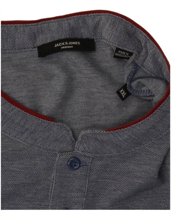 Мужская футболка Jack & Jones Top 2XL Темно-синяя в крапинку