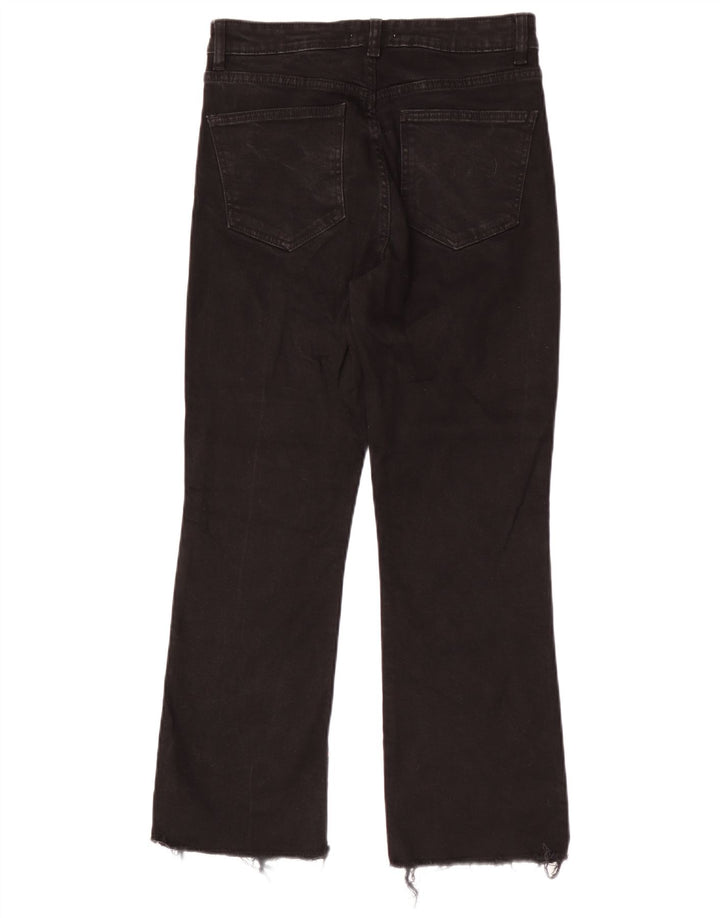 Женские прямые джинсы Zara EU 40 Medium W30 L26, черный хлопок