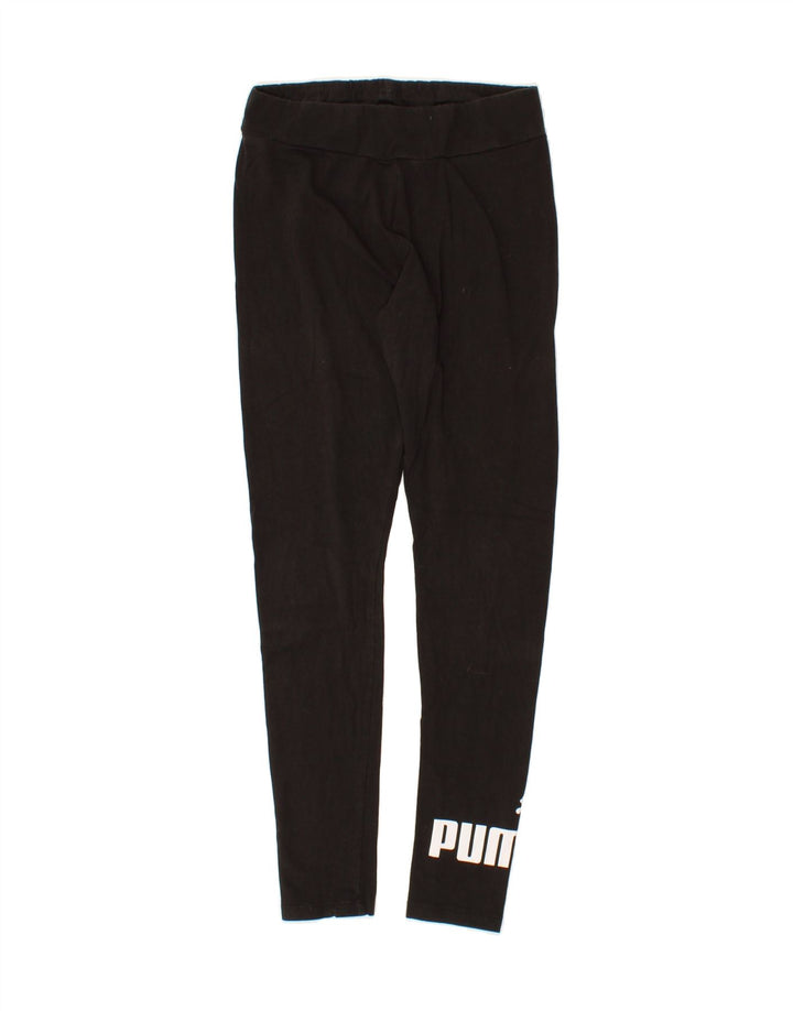 PUMA Womens Leggings UK 8 Small Black Vintage Puma and Second-Hand Puma from Messina Hembry 